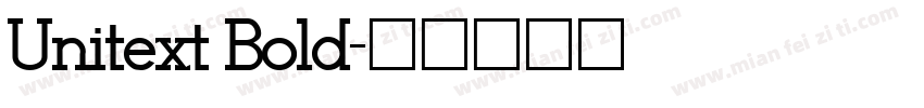 Unitext Bold字体转换